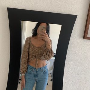 Petal & Pup (Paper Heart) Marleena Top - Brown Animal Print